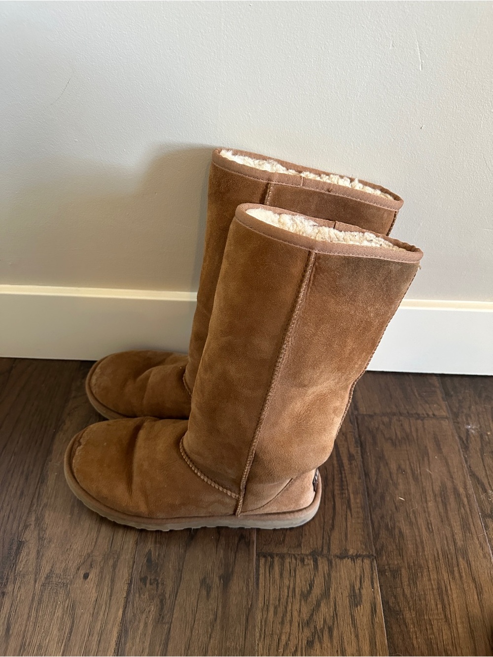 UGG Classic Tall Suede Shearling Boots - Chestnut Brown